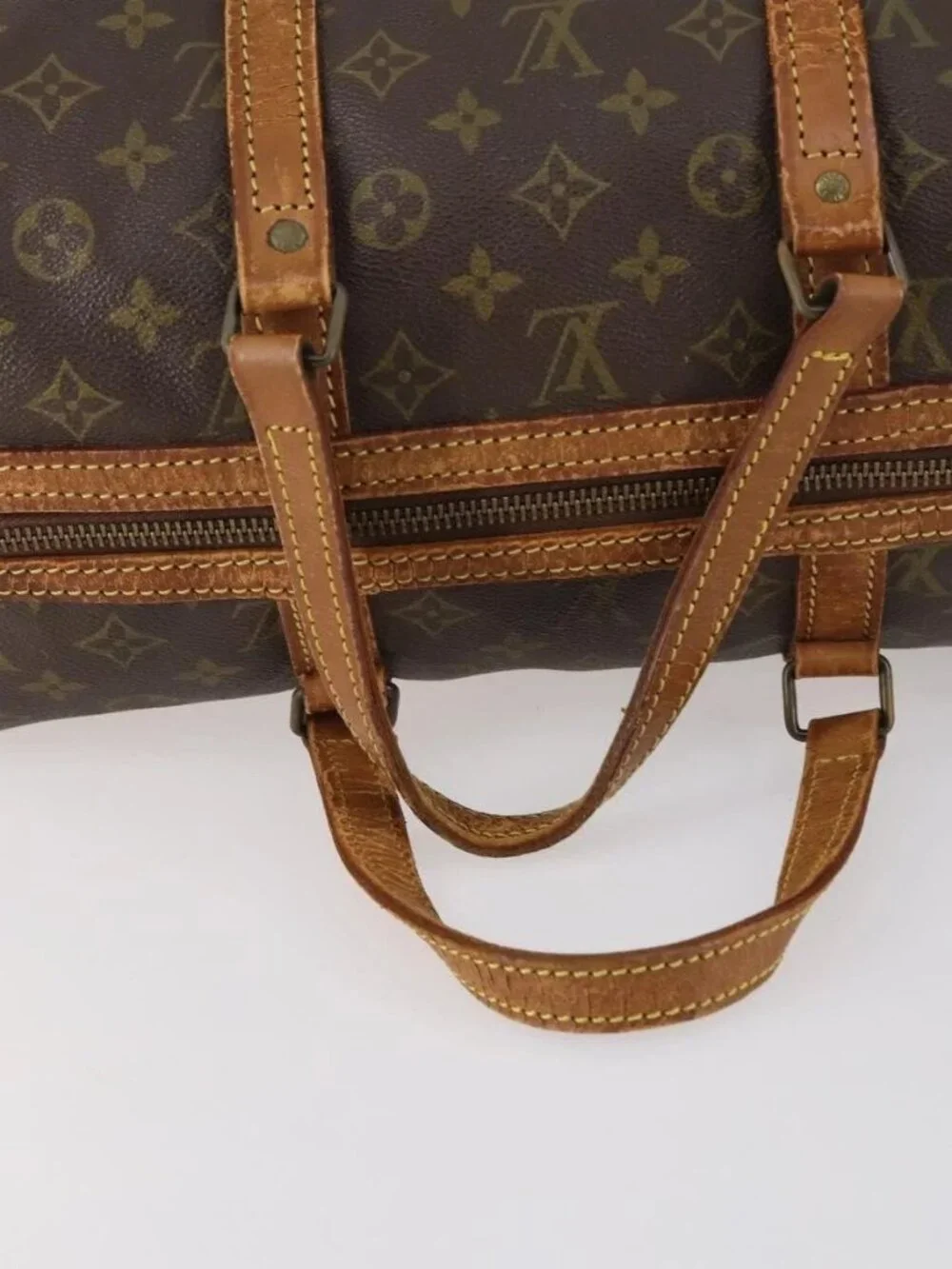 LOUIS VUITTON Monogram Sac Souple 35 Boston Bag M41626 LV Auth hk3035